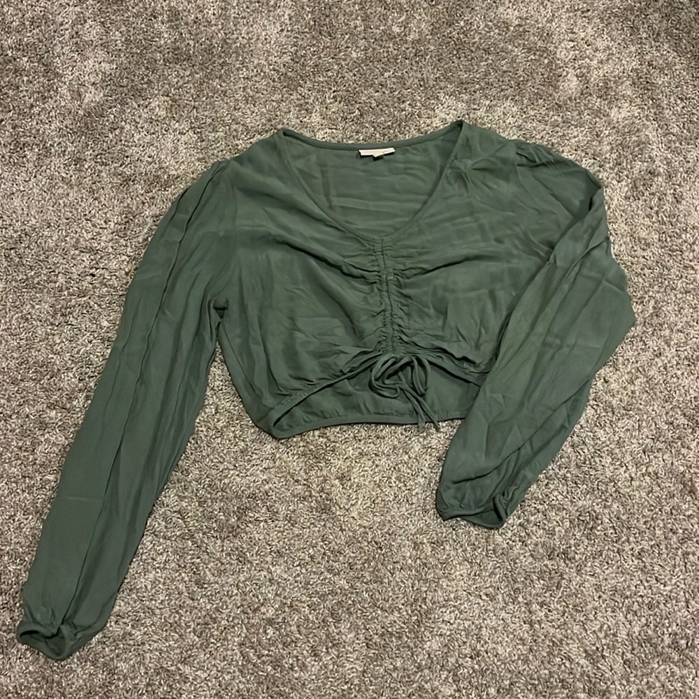 So crop long-sleeve shirt L